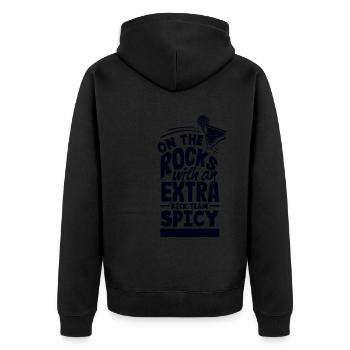 Attenzione Spicy Margarita Cocktail Lover's - Unisex Premium Bio Zip Hoodie - Schwarz - Hinten - Nico (187cm)