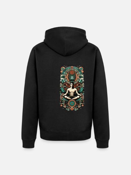 Modern Ayahuasca Spiritual - Unisex Premium Bio Zip Hoodie - Schwarz