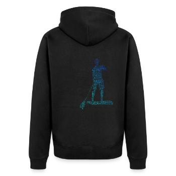 Standup Paddleboard Men's Standup Paddle - Unisex Premium Organic Zip Hoodie - black - Back - Nico (187cm)