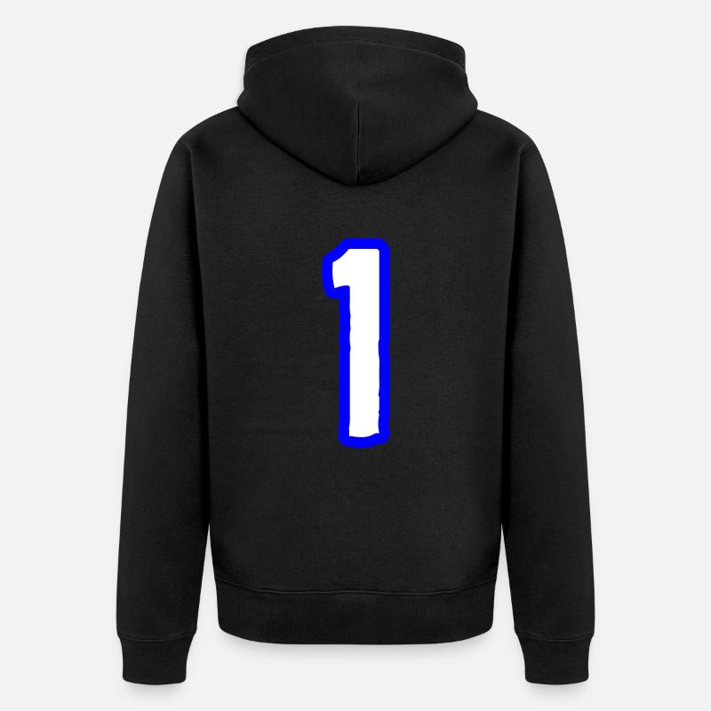 1 Symbole numérique - Veste à capuche bio Premium Unisexe - noir