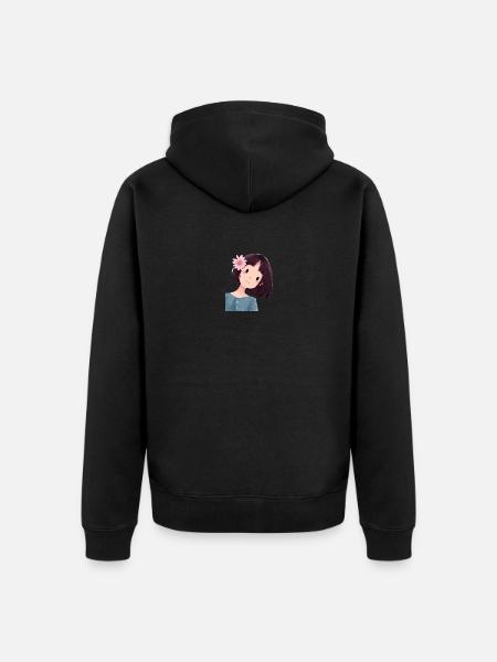 Cute little girl - Unisex Premium Organic Zip Hoodie - black