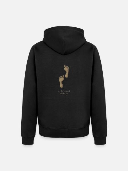 Norderney Sand - Unisex Premium Bio Zip Hoodie - Schwarz