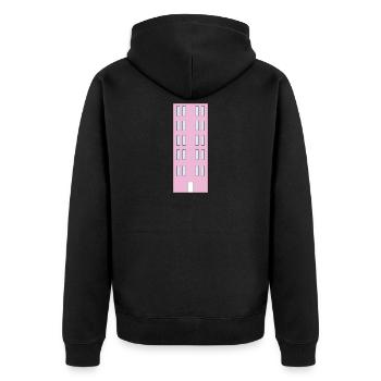 Tour Appartements Maison - Veste à capuche bio Premium Unisexe - noir - Dos - Nico (187cm)
