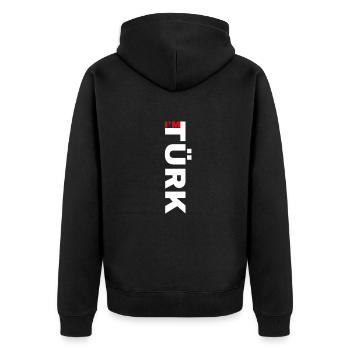 Türkiye - Veste à capuche bio Premium Unisexe - noir - Dos - Nico (187cm)