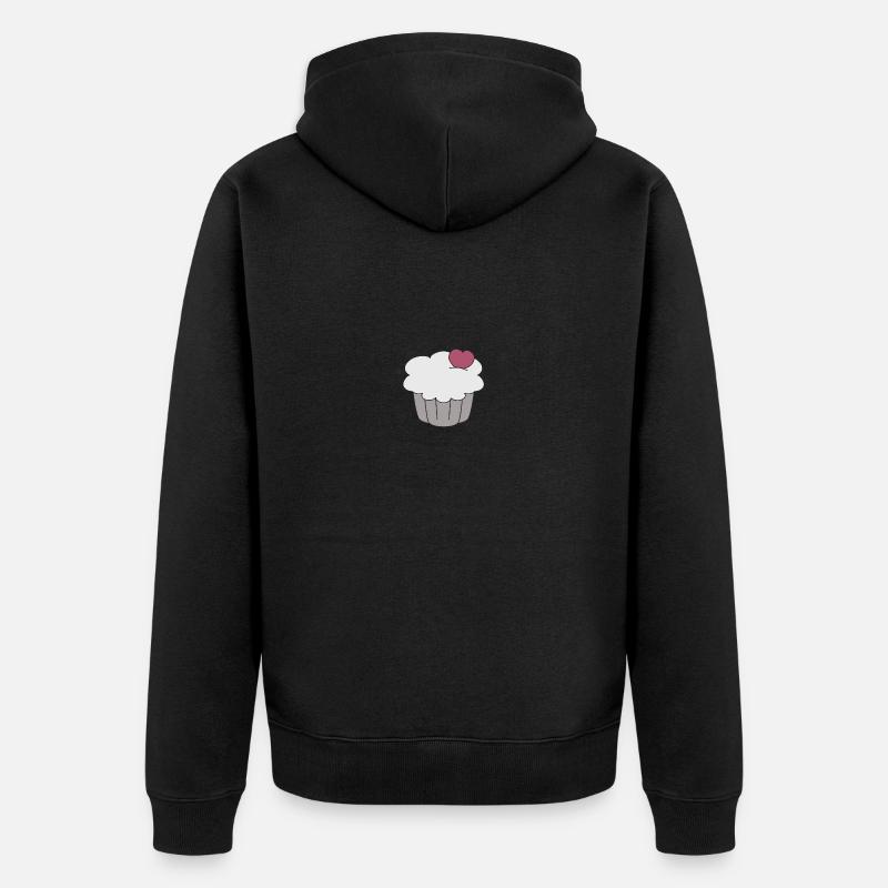 Muffin mit Kirsche - Unisex Premium Bio Zip Hoodie - undefined