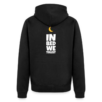 Nous faisons confiance à notre lit - Veste à capuche bio Premium Unisexe - noir - Dos - Nico (187cm)