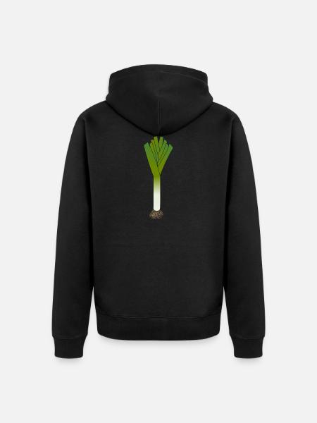 leek - Unisex Premium Organic Zip Hoodie - black