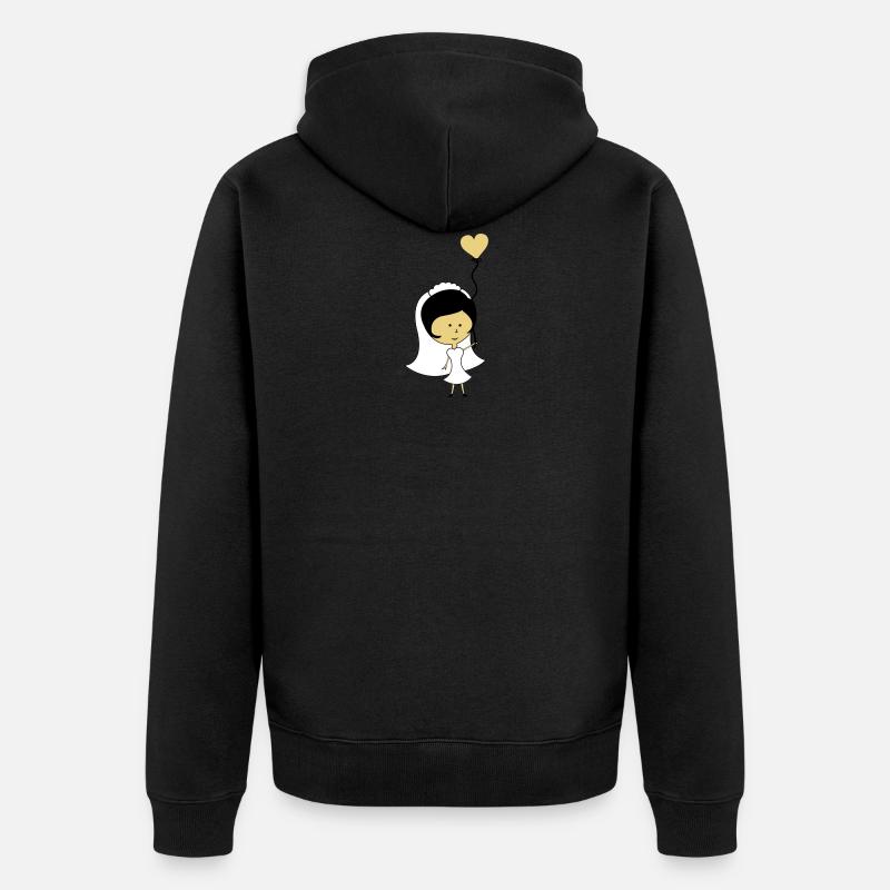 sposa - Felpa con cappuccio ecologica premium unisex - nero