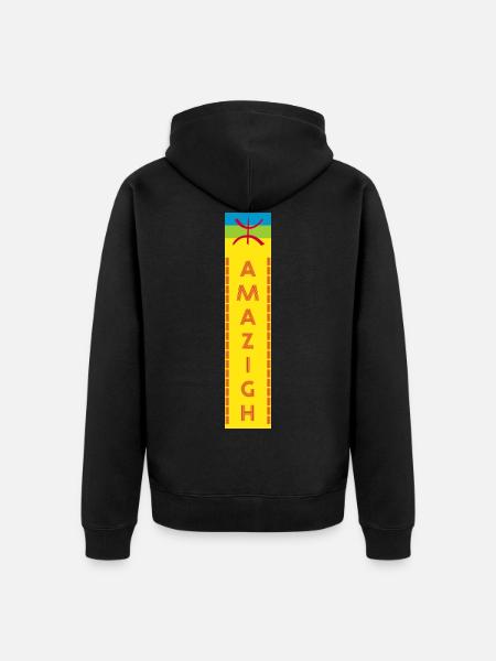 Amazigh - Unisex Premium Organic Zip Hoodie - black