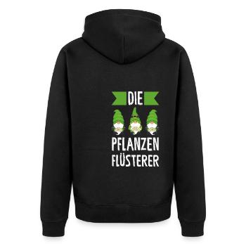 Garten-arbeit Gnome Gärtnerei Geschenk - Unisex Premium Bio Zip Hoodie - Schwarz - Hinten - Nico (187cm)