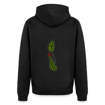 Carnivorous plant - Unisex Premium Organic Zip Hoodie - black - Back - Nico (187cm)