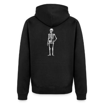 Squelette écoutant Walkman - Veste à capuche bio Premium Unisexe - noir - Dos - Nico (187cm)