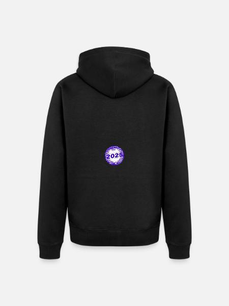2025 year - Unisex Premium Organic Zip Hoodie - black
