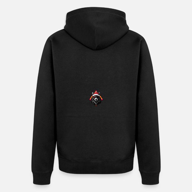 Loup Noël Cool - Veste à capuche bio Premium Unisexe - noir