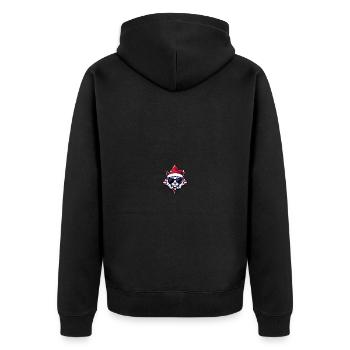 Chat Noël Tête Froide - Veste à capuche bio Premium Unisexe - noir - Dos - Nico (187cm)