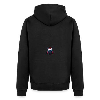 Bouledogue Français Chien Noël - Veste à capuche bio Premium Unisexe - noir - Dos - Nico (187cm)