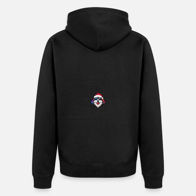 Akita Chien Noël Cool - Veste à capuche bio Premium Unisexe - noir