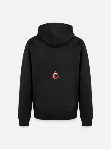 Chow Chow Dog Christmas Cool - Unisex Premium Organic Zip Hoodie - black