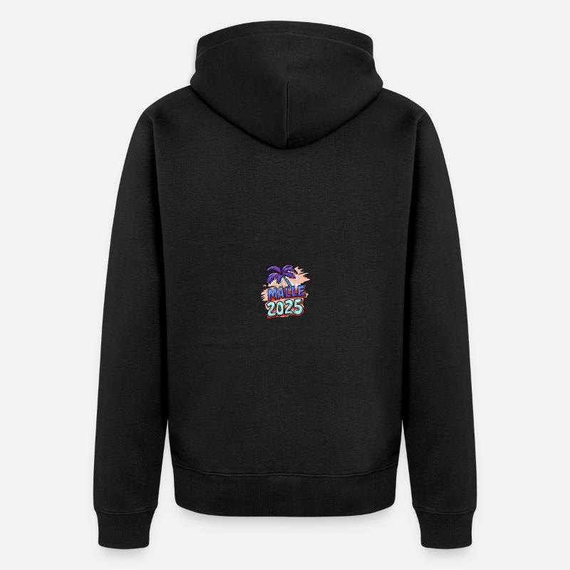 Malle 2025 Palmier - Veste à capuche bio Premium Unisexe - noir
