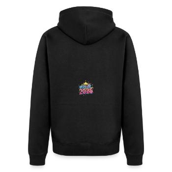 Malle 2025 Couronne - Veste à capuche bio Premium Unisexe - noir - Dos - Nico (187cm)