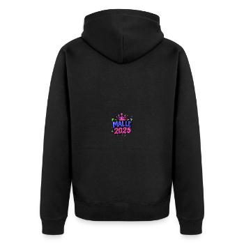 Tourisme Malle 2025 Majorque - Veste à capuche bio Premium Unisexe - noir - Dos - Nico (187cm)