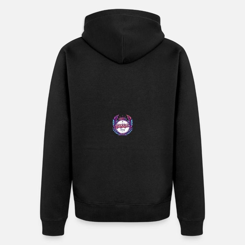 Greece Crew Bunt - Unisex Premium Bio Zip Hoodie - Schwarz