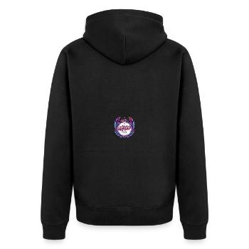 Mexiko Crew Bunt - Unisex Premium Bio Zip Hoodie - Schwarz - Hinten - Nico (187cm)