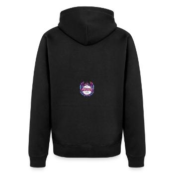 Mallorca Crew Bunt - Unisex Premium Bio Zip Hoodie - Schwarz - Hinten - Nico (187cm)