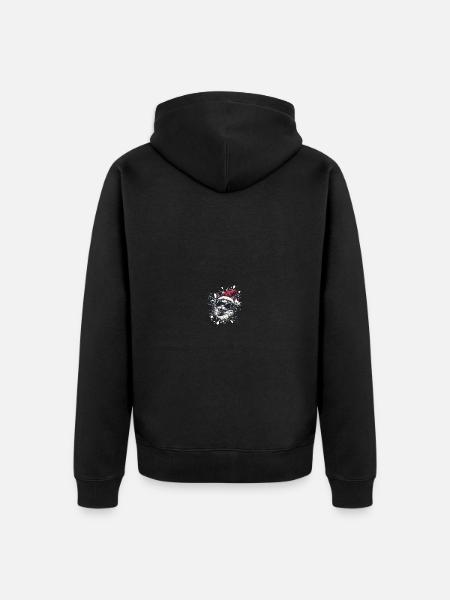 Cat Christmas Funny - Unisex Premium Organic Zip Hoodie - black