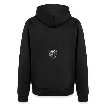 Gorilla Christmas Funny - Unisex Premium Organic Zip Hoodie - black - Back - Nico (187cm)