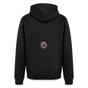 Dinosaure stégosaure Noël drôle - Veste à capuche bio Premium Unisexe - noir - Dos - Nico (187cm)