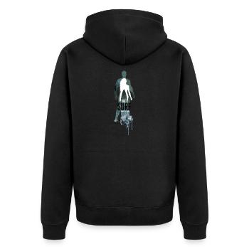 Silhouettes du surf - Veste à capuche bio Premium Unisexe - noir - Dos - Nico (187cm)