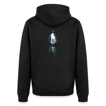 Silhouettes du surf - Veste à capuche bio Premium Unisexe - noir - Dos - Nico (187cm)