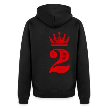 2 Couronne numérique - Veste à capuche bio Premium Unisexe - noir - Dos - Nico (187cm)