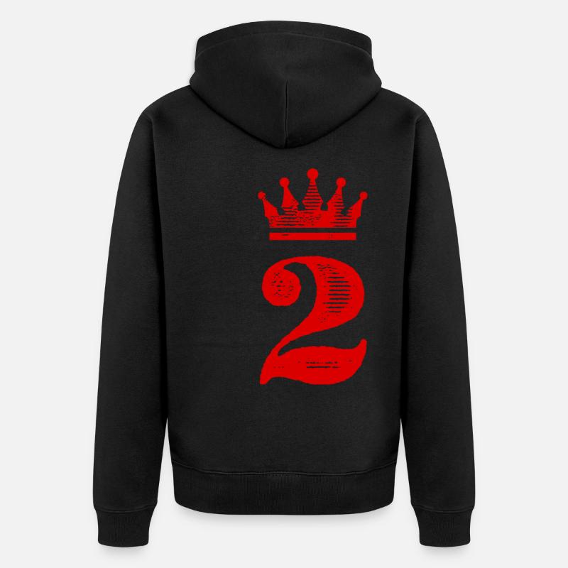2 Couronne numérique - Veste à capuche bio Premium Unisexe - noir