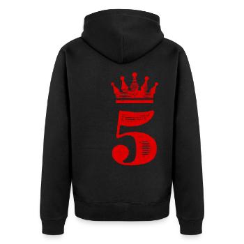 5 Couronne numérique - Veste à capuche bio Premium Unisexe - noir - Dos - Nico (187cm)