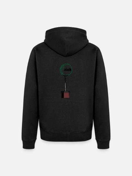 Rich sowing - Unisex Premium Organic Zip Hoodie - black