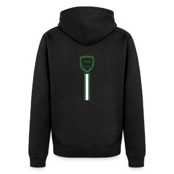 Saint Etienne football club - Unisex Premium Organic Zip Hoodie - black - Back - Nico (187cm)
