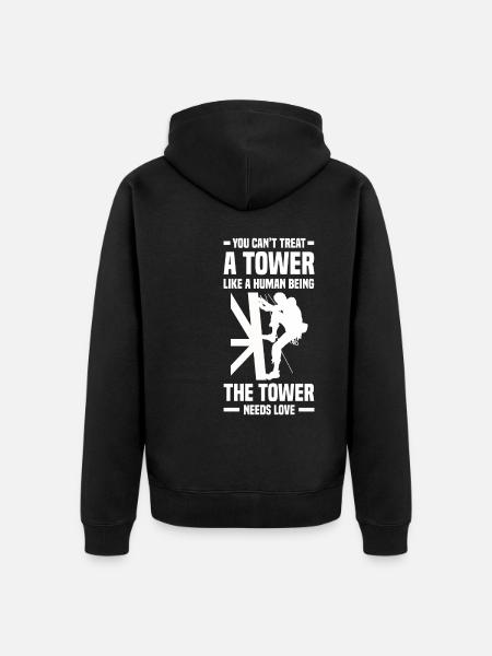 Turmbesteiger - Unisex Premium Bio Zip Hoodie - Schwarz