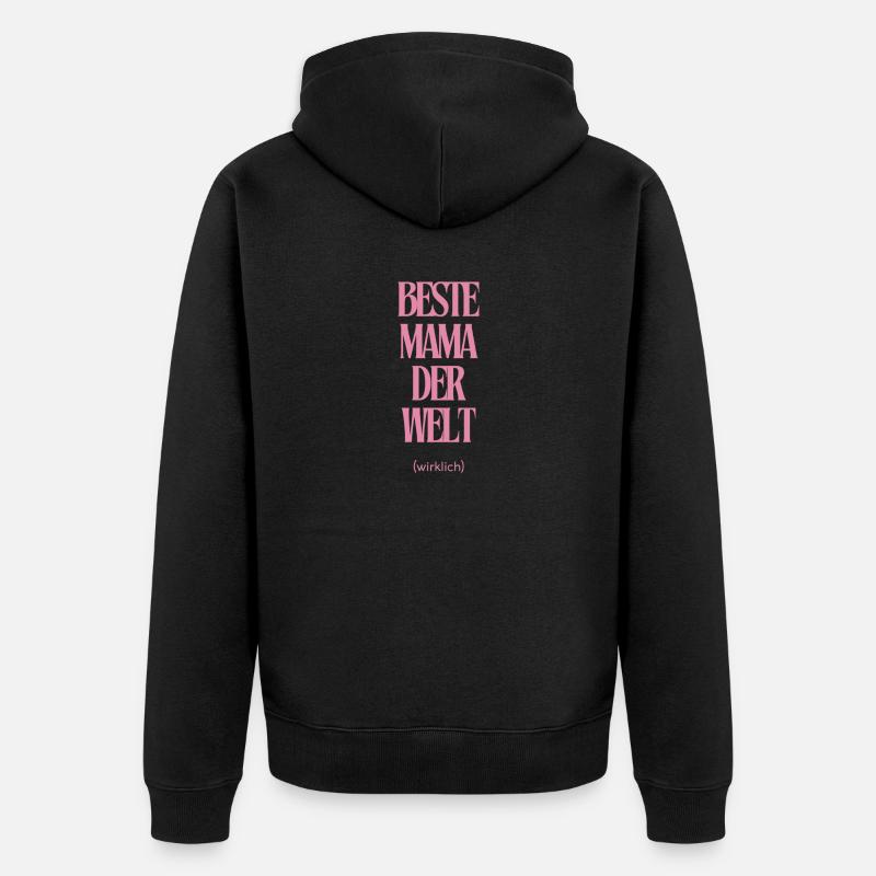 Beste mama der Welt - Unisex Premium Bio Zip Hoodie - Schwarz