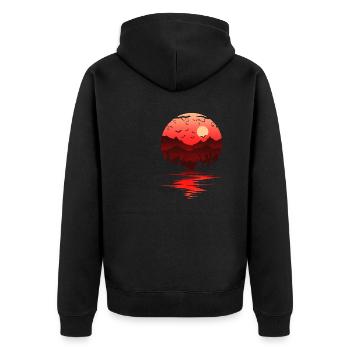 Lune sanglante - Veste à capuche bio Premium Unisexe - noir - Dos - Nico (187cm)