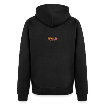 Samal Island Philippinen Hibiskus Souvenir - Unisex Premium Bio Zip Hoodie - Schwarz - Hinten - Nico (187cm)