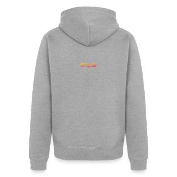 South Beach Florida Miami Hibiscus Souvenir - Veste à capuche bio Premium Unisexe - gris chiné - Dos - Nico (187cm)