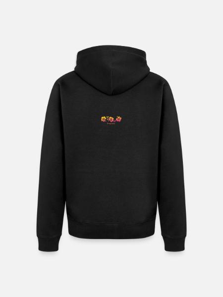 Singapore Hibiscus Souvenir Vacation - Unisex Premium Organic Zip Hoodie - black