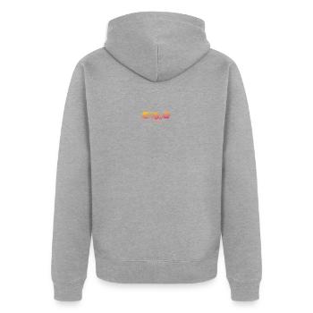 Coron Palawan Philippines Hibiscus Souvenir - Unisex Premium Organic Zip Hoodie - heather grey - Back - Nico (187cm)