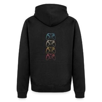 Gamer Controller Gaming rétro Jeux vidéo Jeu 3 - Veste à capuche bio Premium Unisexe - noir - Dos - Nico (187cm)
