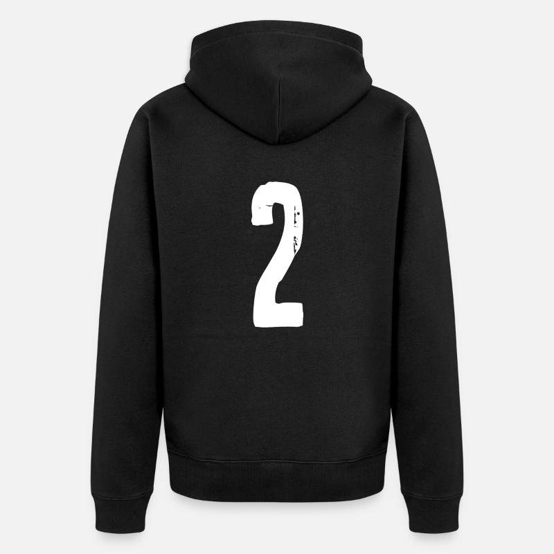 2 ! Numéro 2 - Veste à capuche bio Premium Unisexe - noir