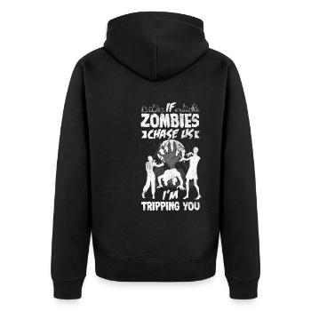 Costume d'amant de zombie pour Halloween drôle - Veste à capuche bio Premium Unisexe - noir - Dos - Nico (187cm)