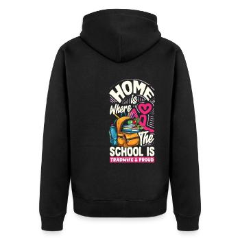 Sip Back Relax and Spice It Up Margarita Mode On - Unisex Premium Bio Zip Hoodie - Schwarz - Hinten - Nico (187cm)