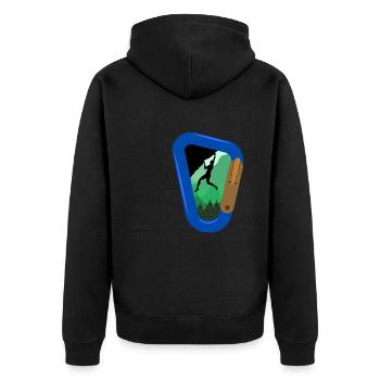 Trad Climbing Rock Climbing - Unisex Premium Organic Zip Hoodie - black - Back - Nico (187cm)